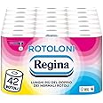 Rotoloni Regina - 42 Maxi Rotoli di Carta Igienica, 500 Fogli a 2 Veli, Lunghezza ottima, Confezione 50% in Plastica Riciclat