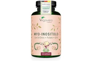 Vegavero Integratore INOSITOLO | Myo & D Chiro Inositol, Folato 5-MTHF, Cromo, Zinco e Vitamina B6 | PCOS e Ovaio Policistico | Certificato in Laboratorio