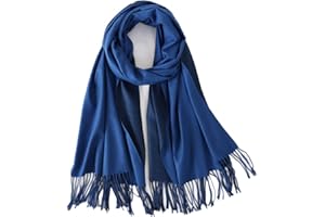 Kyniog 100% Cashmere Scarf for Women - Two Tone Pashmina Shawls and Wraps, 70 X 200 cm Scarves for Women