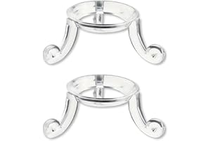 ZAYIO 2pcs Transparent Acrylic Crystal Ball Base, Elegant Glassball Base and Glass Sphere Holder, Stylish Crystal Ball Display Stand with Clear Sphere Stand, Sphere Stand for Desk Daily Use