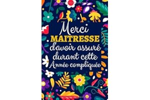 Merci maitresse: Cadeau Original personnalisé maitresse , Cadeau pour institutrice maternelle , Cadeaux maitresse d ecole fin d annee , Carnet de notes idée cadeau remerciement maîtresse