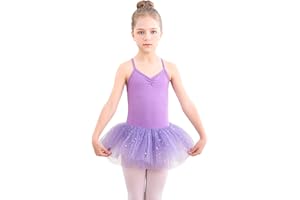 Bezioner Body per Danza tutù da Balletto Leotard Vestito Ginnastica Senza Maniche per Ragazze