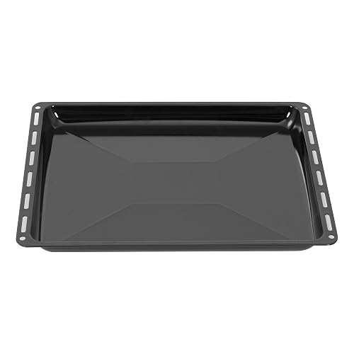 ICQN Baking Tray 422 × 370 × 30 mm, Compatible with Electrolux, AEG, IKEA, Zanussi & Juno, Enamelled Grease Pan for Oven & Hob