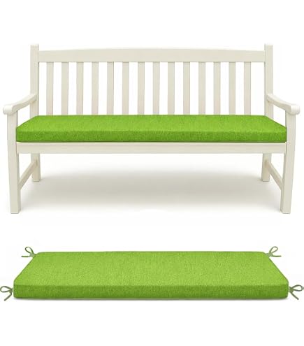 Cuscino per panca da giardino, impermeabile, 150x50x50 cm, per mobili da giardino, per pallet, per esterni e patio, con schienale Glatt Flax [133