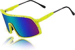 ‎FEISEDY FEISEDY Fahrradbrille Herren Futuristische Sport Sonnenbrille Sportbrille Damen UV Schutz Radsportbrillen für Outdooraktivitäten B2905