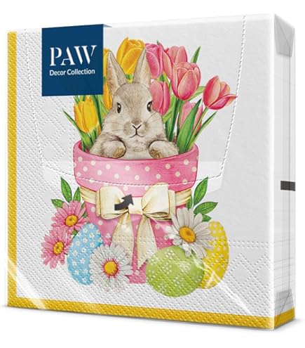 COM FOUR® 6x Paasmand Met Motief Kartonnen Mand Om Te Vullen Paasnest Voor Cadeautjes En Paaseieren Cadeauzakje Handvat Set 1 6 Stuks 3561940004