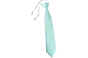 TigerTie Corbata infantil monocolor, corbata preatada con goma elástica