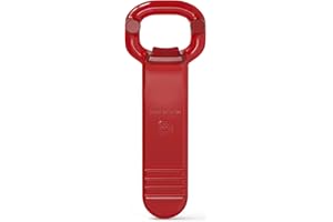 ALGOMAS® Abretarros Manual para Tapas Metálicas | Ajustable a Todos los Diámetros | Personas Mayores | Sin Esfuerzo | No Deforma Tapa y Permite Reutilizar Frascos sin Fugas (1, Rojo)