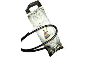 Ya Layl Acrylic Disposable Shisha Hookah Hose Pipe with Sponge Handle 10 Pcs (Black)