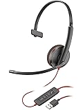 Plantronics Blackwire 3200 Mono Corded UC Headset With USB Connectivity