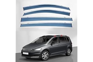 LINCYS 4 Pieces Car Window Wind Deflectors for Volkswagen VW Touran L MK2-5T 2016-2020 2021 2022 2023+, Side Door Stick-On Rain Deflector Sun Visors Shield Accessories