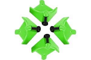 QENETY Car Hose Guide, Car Wheel Hose Guide, 4pcs Plastic Car Wash Hose Roller, Car Wheel Hose Slide Rollers Avoid Snagging (Green)