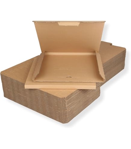 100 St. Single Vinyl Versandkarton Kartonage 1-6 185x185x12 mm starker Kraftliner 7