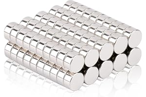 OCEUMAOA 100 Pack Magnets Strong 6x3mm Small Magnets Mini Magnets for Crafts Round Magnets for Miniatures Neodymium Magnets for Whiteboard Board Fridge