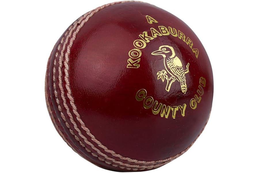Kookaburra County Club Cricket Ball, Red - Mens, Youths and Womens