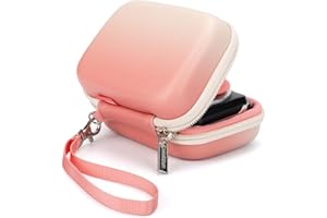 Cwatcun Camera Carrying Case for Digital Camera, Small Camera Pouch for AbergBest 2.7" LCD Kodak Pixpro/Canon PowerShot ELPH 180/190 / DSCW830 Travel Cameras, Waterproof Shockproof Case-Pink