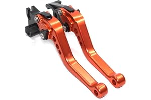 ZHQDRCY Grips Clutch Brake For Suzuki For Sv 650 For Sv 650s For Sv650 For Sv650s 1999-2009 Motorcycle Accessories Short Brake Clutch Levers Motorcycle Brake Clutch Levers(Orange)