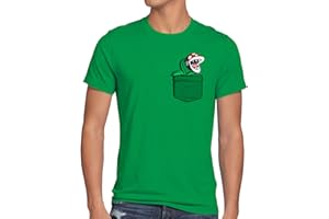 style3 Plante Piranha Poche T-Shirt Homme Pocket Mario Switch Snes