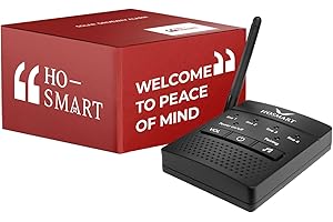 HOSMART Récepteur d'alarme supplémentaire, la Base du Système d'Alarme (1 Sirène Seulement)