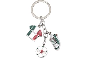 Leddy Living Llavero fútbol Italia 9 cm – Diseño articulado de metal esmaltado con balón, uniforme y zapato – Accesorio para bolso, coche y casa – Idea regalo hombre y mujer aficionados, Tricolor, 9