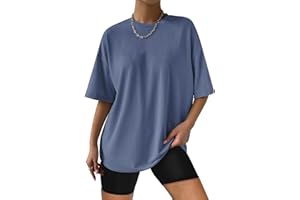 AirMood Camiseta de manga corta para mujer, de gran tamaño, holgada, de verano