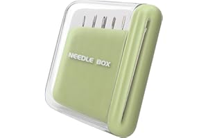 MOTIBACK Kit da Cucito Magnetico Portatile – 5 Aghi da Cucito in Acciaio Inox con Scatola Magnetica, Kit da Cucito Compatto per Casa, Viaggi, Fai da Te, con Occhio Grande per Facile Filettatura