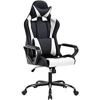 High-Back Gaming Chair PC Office Chair Computer Racing Chair PU Desk Task Chair Ergonomic Executive Swivel Rolling Chair with