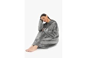 C hello cloud Oversized Hoodie Blanket, Wearable Blanket sweatshirt, Ultra Soft Sherpa Fleece Comfy Snuggle Hoodie, Gaint Fluffy Jumper Reversible, One Size Fits All Women Girls Adults Men Boys…
