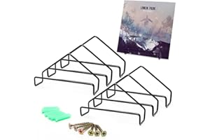 MIUUIPI 6 Stück Vinyl Wandhalterung, Schallplatten Wandhalterung, Schallplatten Zubehör und Vinyl Regal, Display Schallplattenhalter Ihre Lieblingsplatten oder Sammlerstücke Anzeigen