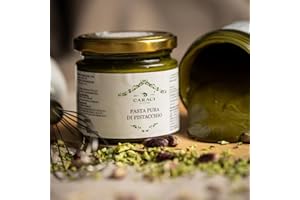 CARACI SICILY FOOD Pasta pura 100% pistacchio, senza glutine e senza lattosio, burro di pistacchio, crema 100% pistacchio