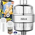 iSilk Hard Water Shower Head Filter – Faucet, Shower, Tap Softener Hardwater to Softwater Purifier High Output For Kitchen & Bathroom With Vitamin C, 15 Stage, 2 Cartridges To Remove Salt