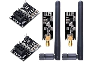 ‎WAYINTOP WayinTop 2pcs NRF24L01+PA+LNA Sender Empfänger Wireless Transceiver RF Transceiver Module mit SMA Antenne 2.4 GHz 1100m + Breadboard Breakout Adapter Board Kompatibel mit NRF24L01 Modul