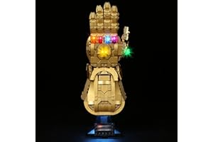 ‎ICUANUTY icuanuty LED Beleuchtungsset für Lego 76191 Infinity Handschuh, Beleuchtung Licht Kompatibel mit Lego 76191 (Lego-Modell Nicht Enthalten) (Standard)