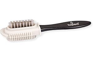 ‎DIE SCHUHANZIEHER Raulederbürste – Wildlederbürste mit Stiel – Schuhbürste mit Messing, Nylon und Gummi z2446