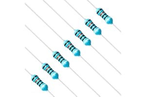 Chanzon 100 pezzi 1/4 W (0,25 W) 910 K Ω ohm Resistenza fissa a film metallico 0,01 ± 1% Tolleranza 910KR MF Resistori a foro passante Limitazione di corrente Rohs Certificato