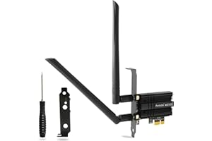 AEISDA WiFi 6E Scheda WiFi PCIe 5400Mbps con Bluetooth 5.3, WiFi 6E AX210 Chip, Tri-Bande (6GHz/5GHz/2.4GHz) Scheda di rete WiFi Per PC Windows 11/10(64Bit)