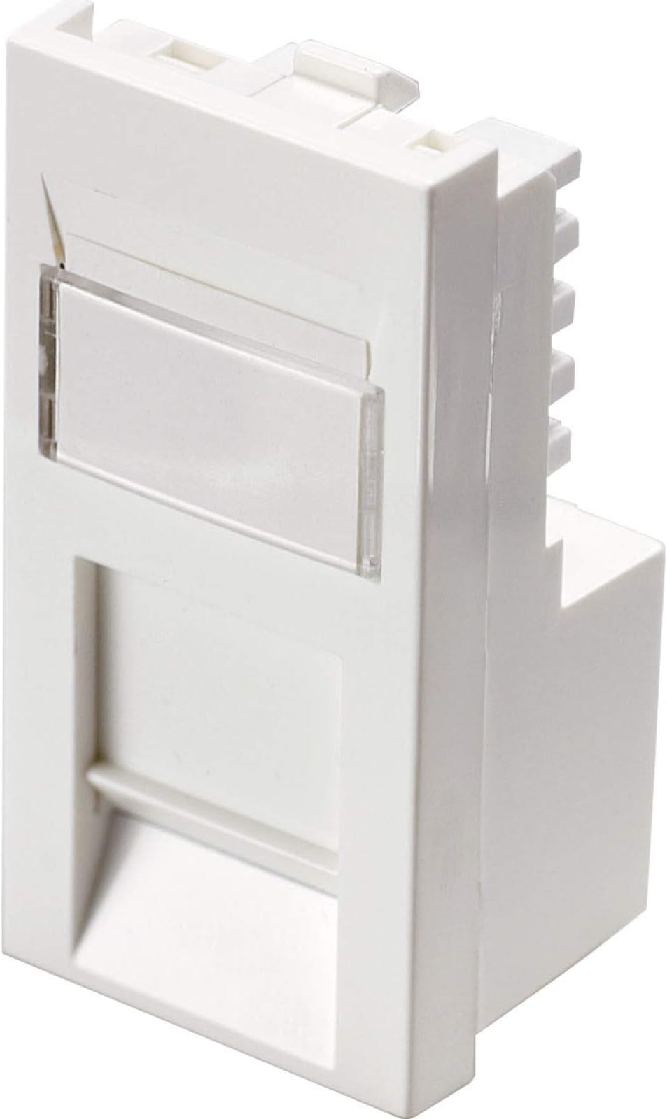 Excel 100-276 Cat 6 RJ45 Euro Module | Office Low Profile UTP Unscreened | 25mm x 50mm | For use with Faceplates & Category 6 patch leads | 1 Gbps 250MHz (White)