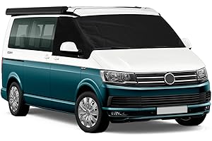 SOEKODU Copertura Parabrezza Auto Compatibile con VW T5, 600D Lusso Parasole per Finestrino Anteriore, 100% Oscuramento, Blocca I Raggi UV, Resistente Alle Intemperie