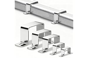 mawmuaw 20 Stk Quadratrohrschelle 30x30 mm Quadratische Rohrschelle 304 Edelstahl Vierkantrohrschelle Vierkantrohr Rohrschellen U Förmige Vierkantrohrhalterung Winkel Schellen Eckig für Vierkantrohre