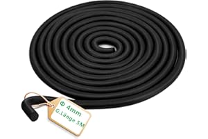 KUNXING Fugenschnur Fugenfüllprofil 4mm Dichtschnur Rundschnur - Fugen Dichtschnur für Fugen, Ø 4mm, 5M, EPDM Rundschnur Dichtung, Fugenband, Hinterfüllschnur für Innen- & Außenbereiche Risse Türen & Fenster