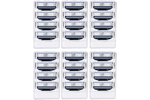 KSYWYDU 24 Piezas Cuchillas de Afeitar Compatible con Mach 3 Recambio para Hombre, Hojas de Afeitar 3 Capas, Compatible con Máquinas de Afeitar Húmedas, Diseño Antiobstrucción, Ideal para Uso Diario