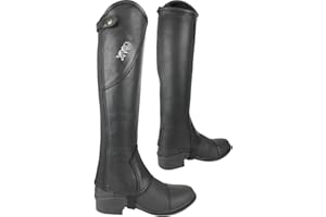 AK RIDING SPORTS LTD AK Horse Riding Half Chaps in Real Soft Genuine Leather with Original YKK Zipper