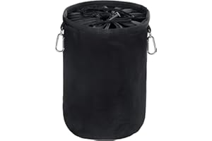 Makoto Nobu Porta Mollette Bucato da Esterno, Borse Per Porta Mollette da Bucato con Chiusura a Cordoncino, Mollette da Bucato per Interni Esterni(Nere)