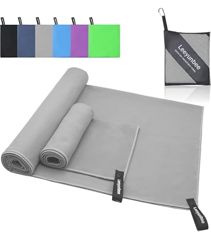 Set Asciugamani Palestra Wmiyafff - 3 Pezzi Microfibra, 35.6x73.7cm, Asciugatura Rapida