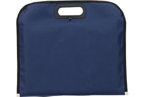 FADERR Bolsa para documentos A4 con asa, cierre de cremallera, color azul, para conferencias, viajes de negocios