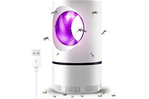 VASIN Lampe Anti-Moustiques, Version 2024 Moustique Tueur Lampe, LED Répulsif Tueur de Moustiques, USB Tueur d'Insectes Électrique, Electrique Moustique Killer Lampe Pas Bruit Tueur de Moustiques Efficace