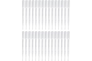 GUAGUA 30Pcs 3ml Pipettes Plastic Pipette Dropper Transfer Pipettes Eye Dropper Essential Oils Pipettes Dropper (3ml-30Pcs)
