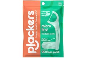 Plackers Lot de 3 flossers dentaires Micro menthe 90 pièces