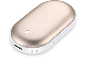 CABLELERA Calentador de manos recargable, 5000 mAh USB, calentador de manos eléctrico con 3 modos de calentamiento, portátil, de doble cara, calentador de manos, mejor regalo de invierno cálido para mujer,