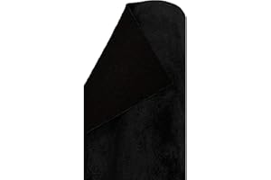 A-Express morbido tessuto velluto finta pelle Scamosciata Sartoria Rivestimento indietro Materiale - Nero Mezzo Metro 50cm x 150cm